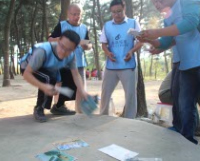 工行支行组织员工举办拓展训练服务活动